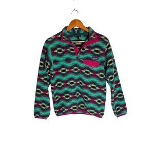 Patagonia Synchilla Wild Desert Aztec Print Snap T Fleece-sz Small